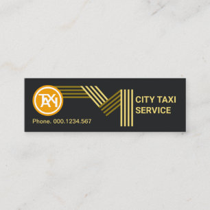 Guld, motorväg Taxi Transport Mini Visitkort