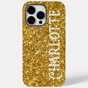 Guld mousserande glitter glam party vibe mönster