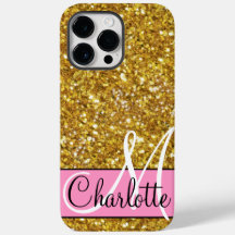 Guld mousserande glitter, orange rosa fjärilar