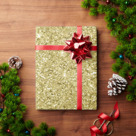 Guld mousserande Glitter Presentpapper