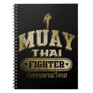 Guld Muay Thai Fighter Anteckningsbok