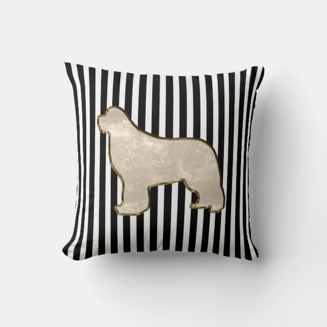 Guld multi sida newfoundland hundkudde kudde (Framsida)