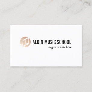 Guld Music Note Logotyp White Visitkort