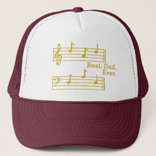 GULD MUSIK NOTER BEST PAPPA EVER TREBLE BASCLEF KEPS