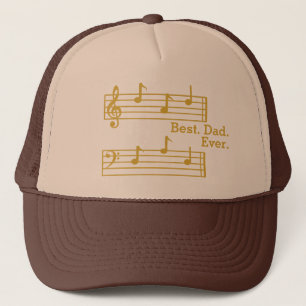 GULD MUSIK NOTER BEST PAPPA EVER TREBLE BASCLEF KEPS