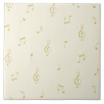 Guld Musik noter Kakelplatta<br><div class="desc">Guld Musik noter</div>
