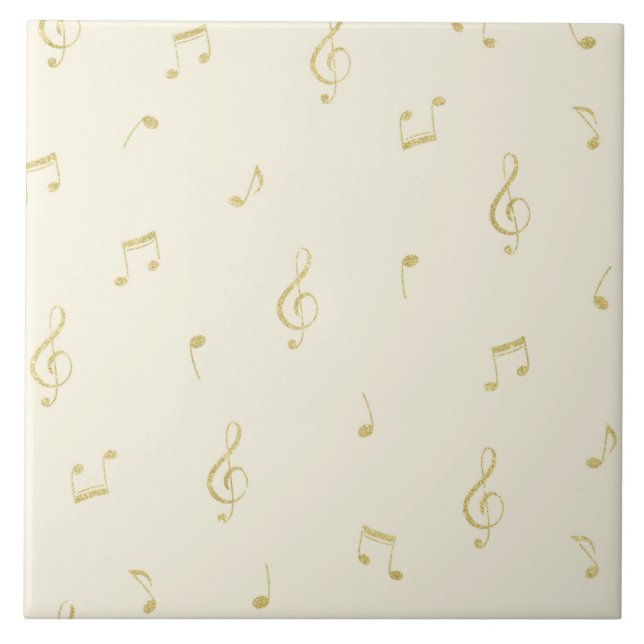 Guld Musik noter Kakelplatta (Framsidan)