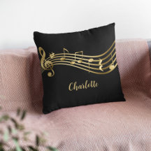 Guld Musik noter på Black Elegant Musician