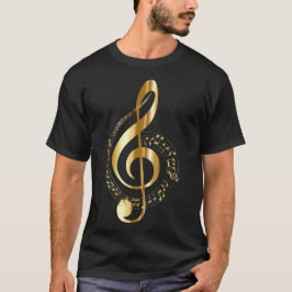 Guld Musik noter T Shirt