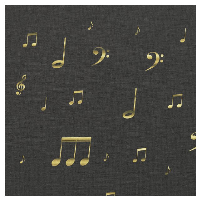 guld musik noter tyg (Närbild)