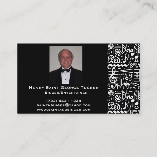 Guld- musikalisk symbolvisitkort visitkort (Framsida)