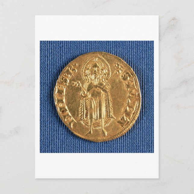 Guld-mynt, med Johannes Baptist, 1600-talet Vykort (Framsida)