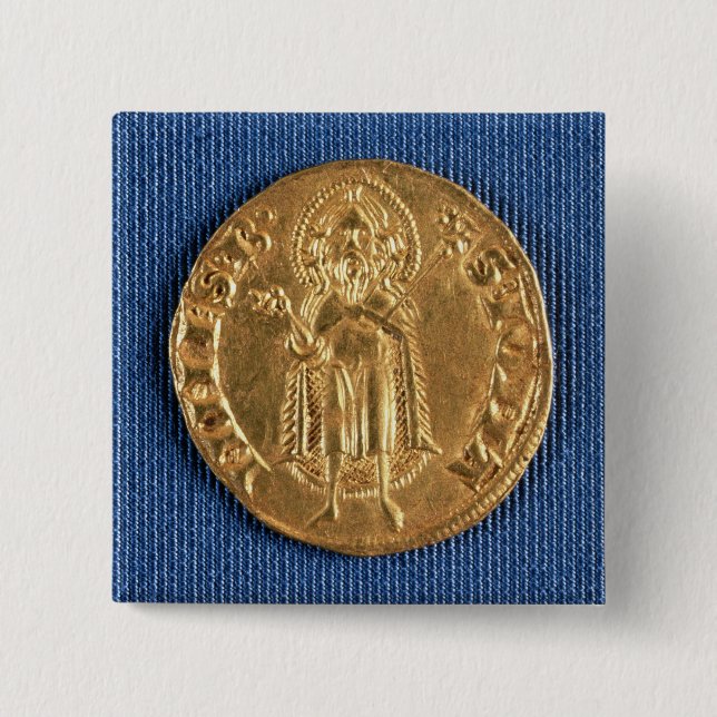 Guld myntar, med St John det baptistiska 16th Knapp (Framsida)
