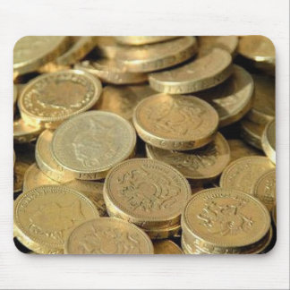 Guld myntar Mousepad Musmatta