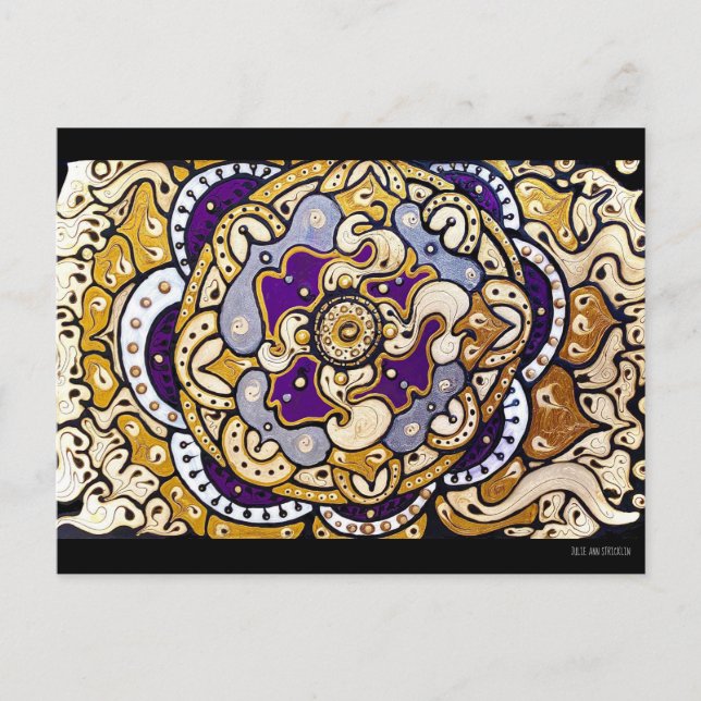 Guld N Lavender-vykort Vykort (Framsida)