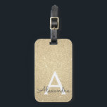 Guld- namn för gnistraglitterMonogram Bagagebricka<br><div class="desc">Guld- namn för gnistraglitterMonogram och initial bagagemärkre. Detta hänger lös märkren är perfekt för back to school,  arbete eller att resa.</div>