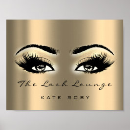 Guld Namn Makeup Artist Beauty Studio Lash Poster
