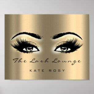 Guld Namn Makeup Artist Beauty Studio Lash Poster