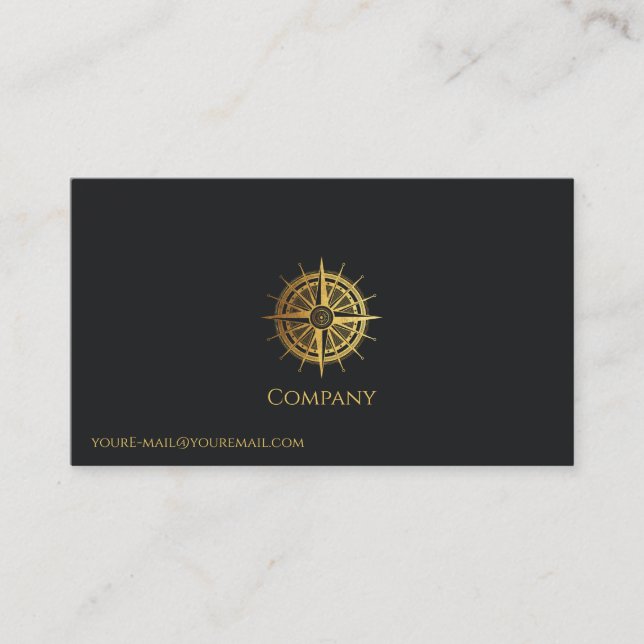 Guld Nautical Visitkort (Framsida)