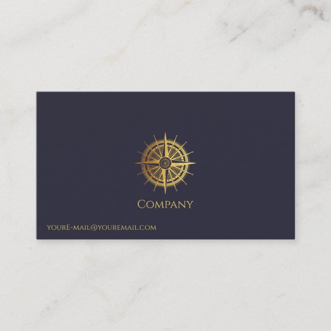 Guld Nautical Visitkort (Framsida)