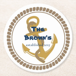 Guld- nautiskt underlägg för personlig