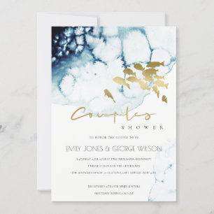 GULD NAVY UNDERVATTEN HAVA FISH COUPLE SHOWER INBJ TACK KORT