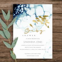 GULD NAVY UNDERVATTEN HAVS FISKBABY SHOWER INBJUDA