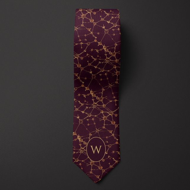 Guld Neurons på Burgundy Background Slips (Skapare uppladdad)