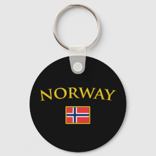 Guld- norge nyckelring