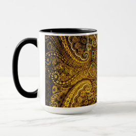 Guld Nostalgi Paisley Mugg
