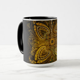 Guld Nostalgi Paisley Mugg