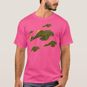 Guld Nugget Pleco Plecostomus Fish Aquarium Catfis T Shirt