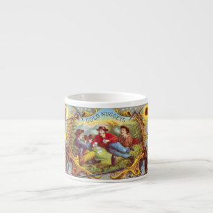 Guld Nuggets Antique Cigar Label Espressomugg