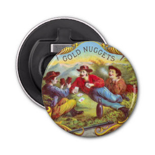 Guld Nuggets Antique Cigar Label Flasköppnare