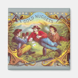 Guld Nuggets Antique Cigar Label Magnet