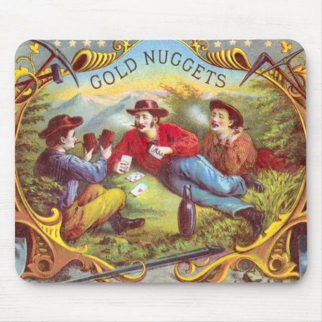 Guld Nuggets Antique Cigar Label Musmatta (Framsidan)