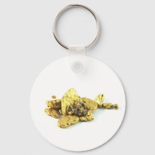 Guld nuggets nyckelring