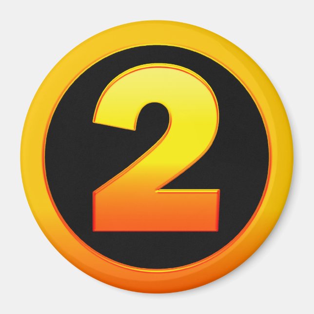 Guld nummer 2 magnet (Framsidan)