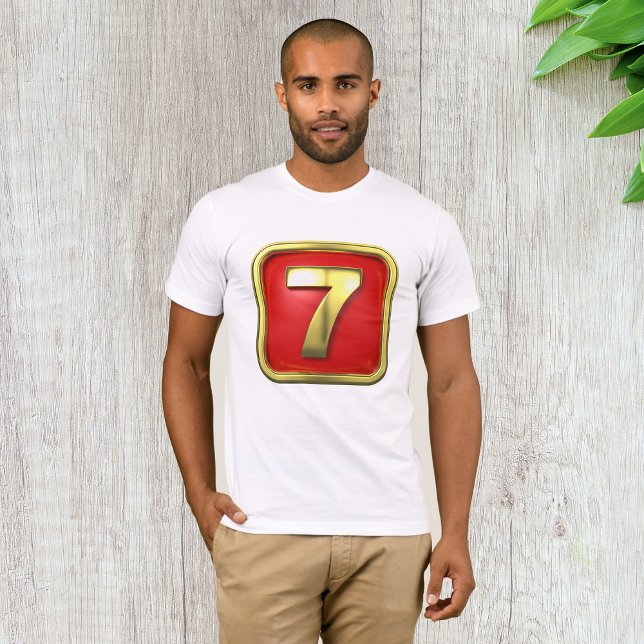 Guld Nummer 7 Jackpot Casino T Shirt (Skapare uppladdad)