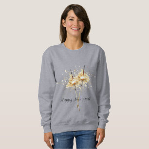 Guld nyårsafton dag firande gnistor t shirt