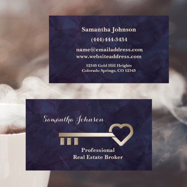 Guld Nyckel Royal Plum Real Gods Affärskort Visitkort (Skapare uppladdad)