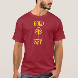 Guld Nyckel Tecknad Logotyp Apparat för Tee