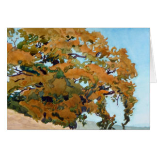Guld- Oak Hälsningskort
