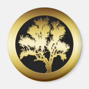 GULD- OAKTRÄD MAGNET