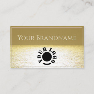 Guld Ocean Black Bird Handflatan Silhouette Profes Visitkort