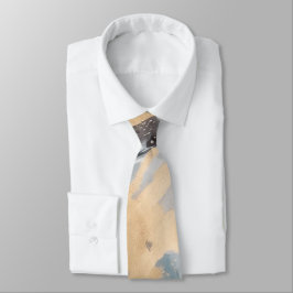 Guld och blå abstrakt slips