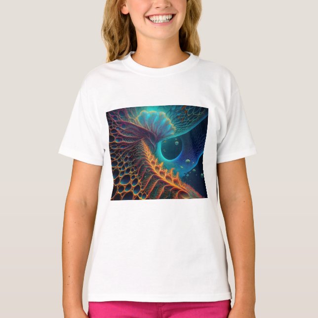 Guld och Blå Fern T Shirt (Framsida)