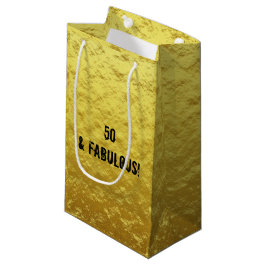 Guld och Black 50 & Fabulous Birthday Gift Bag