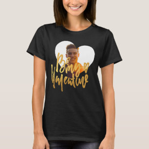 GULD OCH BLACK BE MIN VALENTINES ANPASSNINGSBA T SHIRT