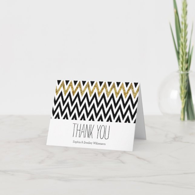 Guld och Black Chevron Rand Tack (Framsida)